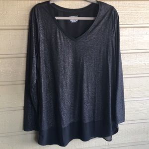 Lane Bryant Sparkling Black Top 14/16